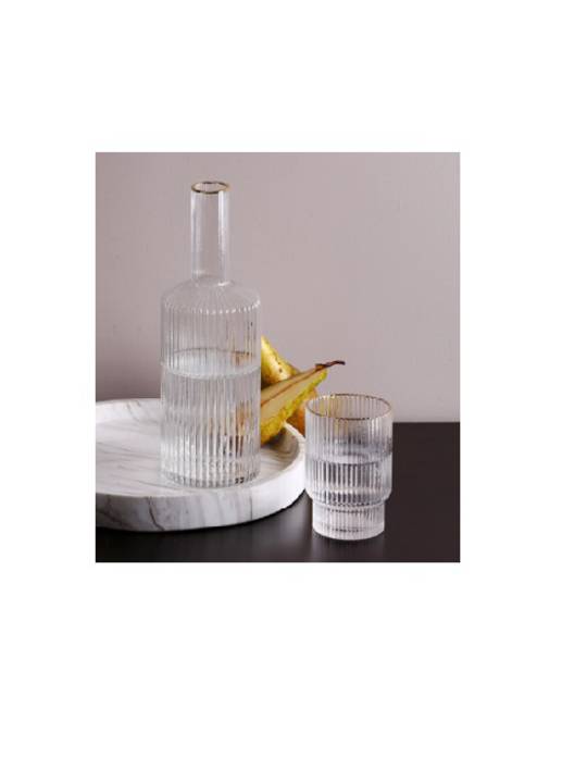LUXE STRIPED DETAIL WATER DECANTER