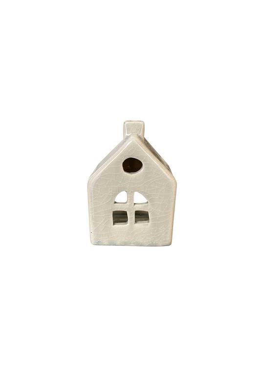 HOUSE WITH CROSS WINDOW TEALIGHT HOLDER SML