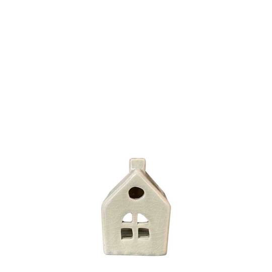 HOUSE WITH CROSS WINDOW TEALIGHT HOLDER SML