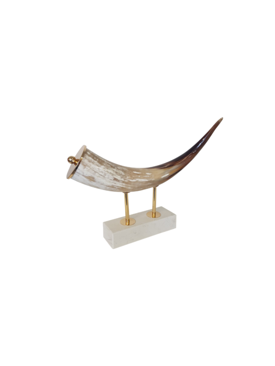 LUXE DECORATIVE COW HORN LGE