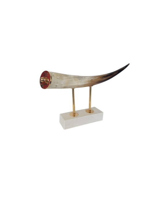 LUXE DECORATIVE COW HORN MED
