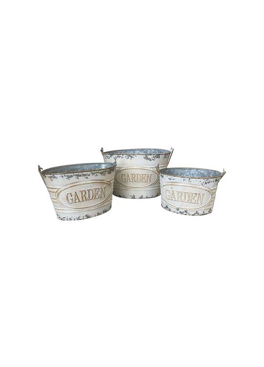 OVAL GARDEN BASKETS SET/3