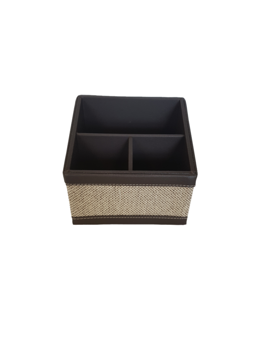 PULEATHER / TEXTURE BASE 3 COMPARTMENT DESK ORGANISER