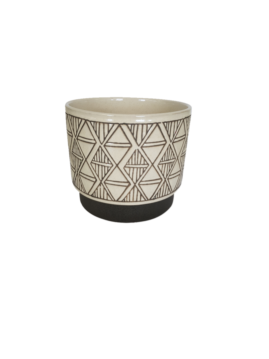 GEOMETRIC TRIBAL PLANTER LARGE