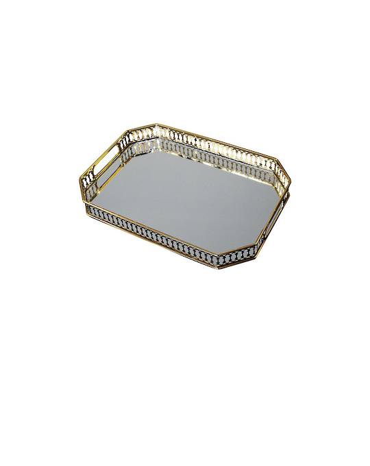 LUXE DECORATIVE RECTANGULAR TRAY WITH HANDLES