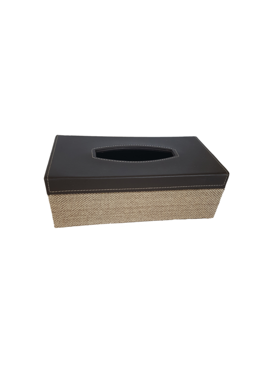 FAUX LEATHER / TEXTURE BASE TISSUE BOX