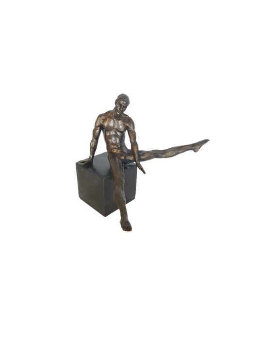 *RESIN MALE GYMNAST SCULPTURE