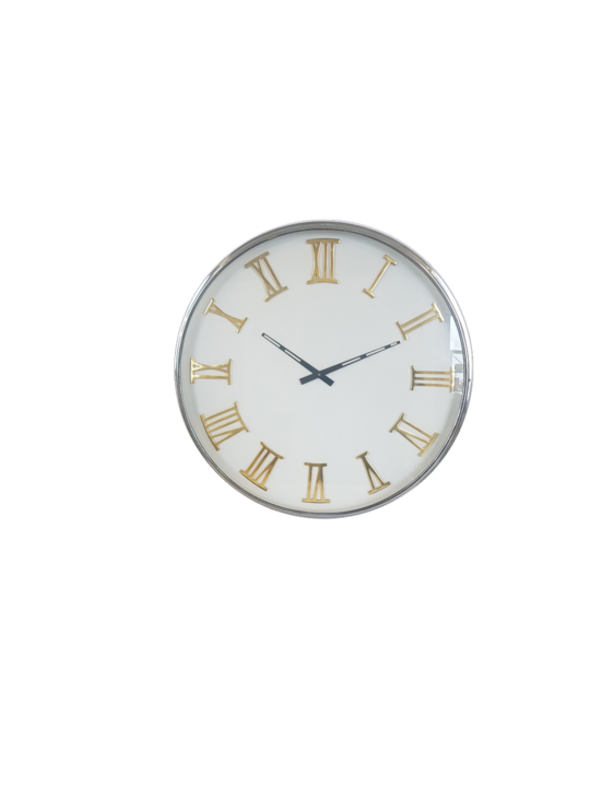 STEEL/ALUM WALL CLOCK ROMAN NUMERIALS