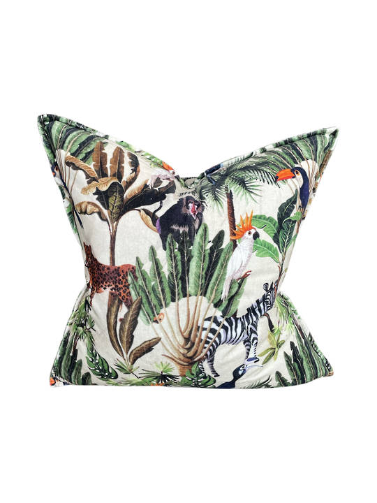 WILD LIFE ANIMALS IN JUNGLE CUSHION COVER