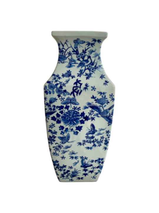 BIRDS & FLOWER DESIGN VASE