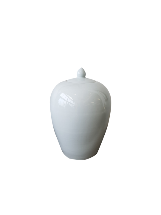 POT WITH LID WHITE SMALL