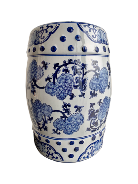 CLASSIC CHINESE STOOL BLUE & WHITE