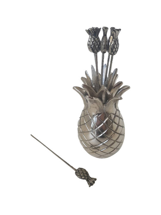 PINEAPPLE COCKTAIL PICKS STAINLESS AND ALUMINIUM