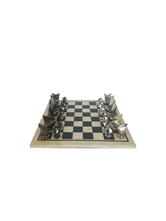 MARBLE/ALUM CHESS SET