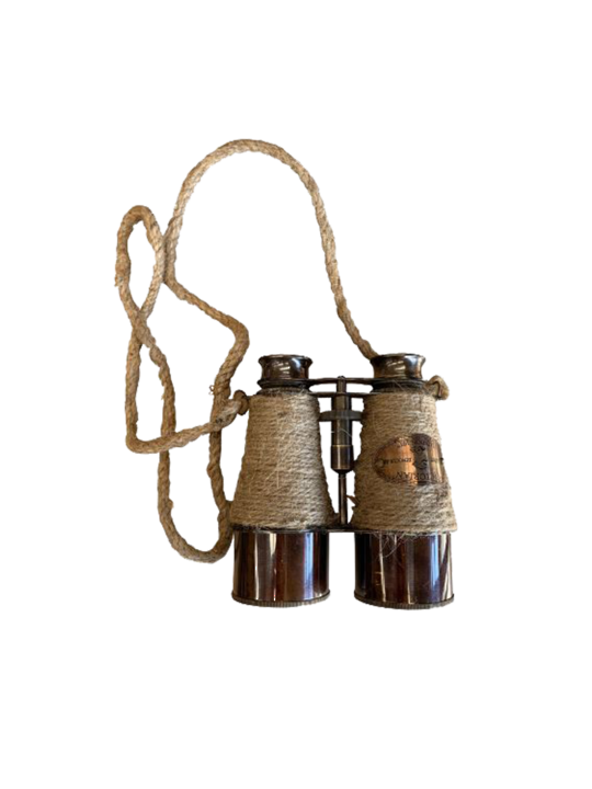 BRASS JUTE BINOCULARS 2 TONE