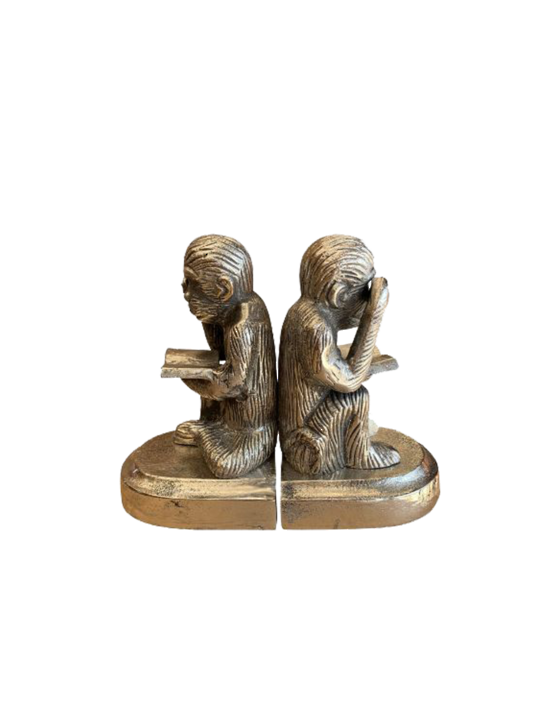 MONKEY READING BOOKENDS SET2