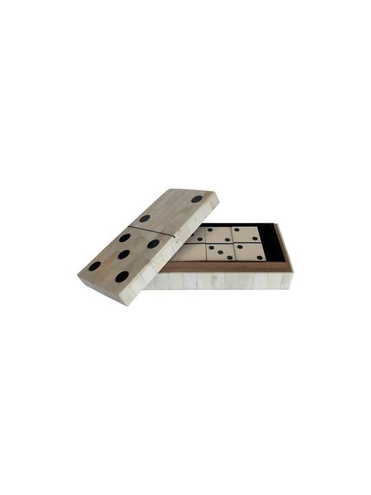 DOMINO SET IN BONE BOX
