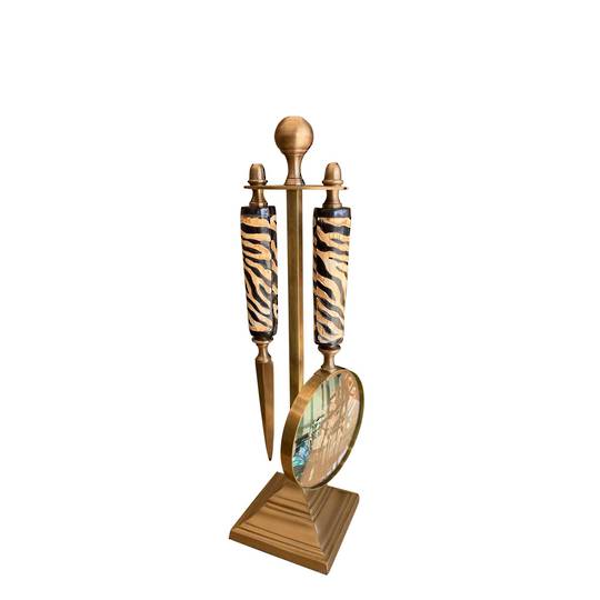 *ZEBRA DESIGN SET 2 MAGNIFIER & LETTER OPENER
