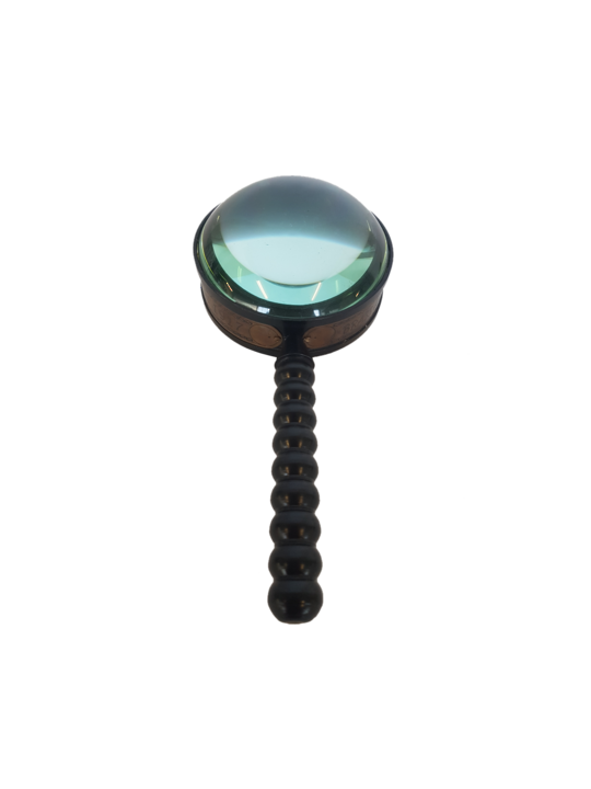 ALUM/ BRASS DOME MAGNIFIER BRONZE W/HANDLE