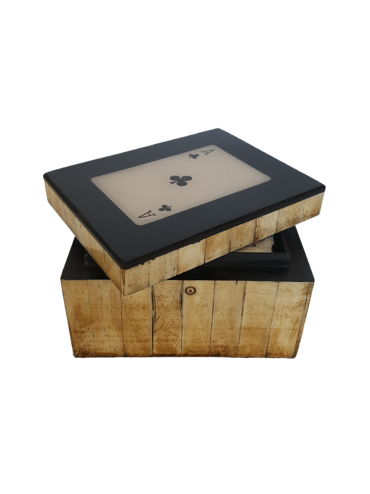 CARD BOX ANT FINISH FOR 3 CARDS