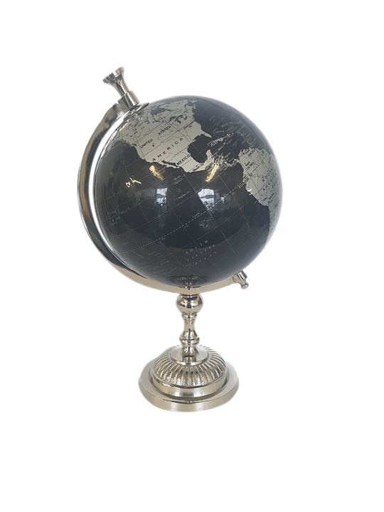 LAMINATED PAPER GLOBE ON ALUM STAND