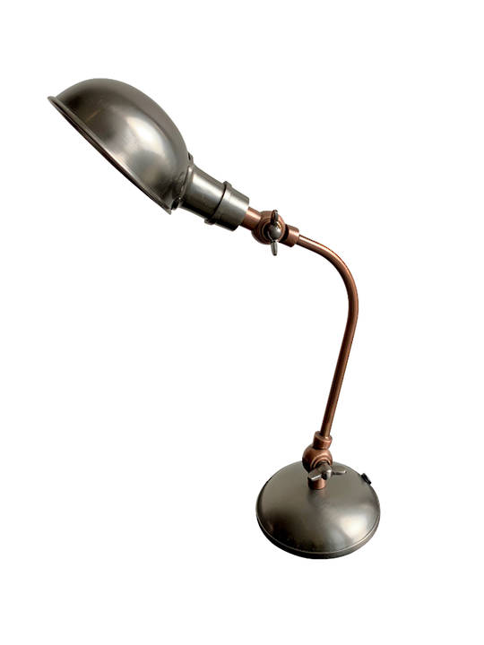 ALUM/BRASS/STEEL TABLE LAMP