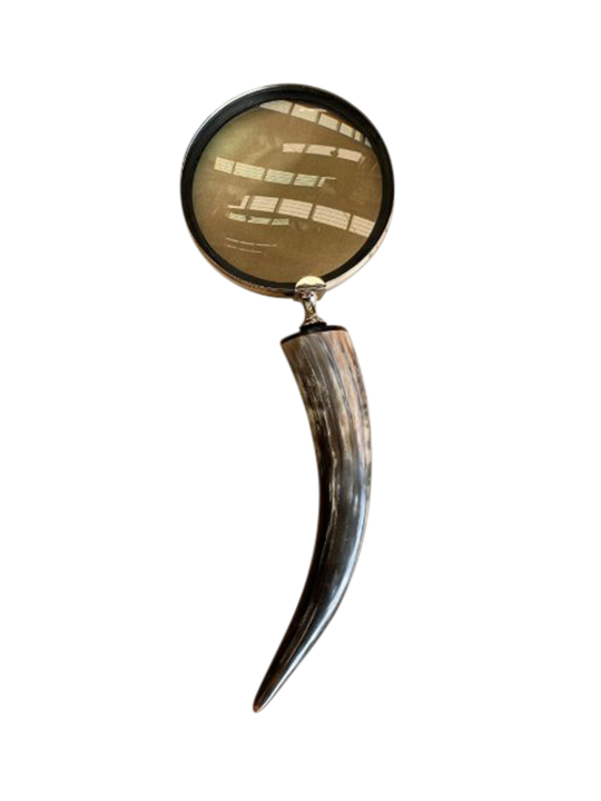 LARGE HORN HANDLE MAGNIFIER