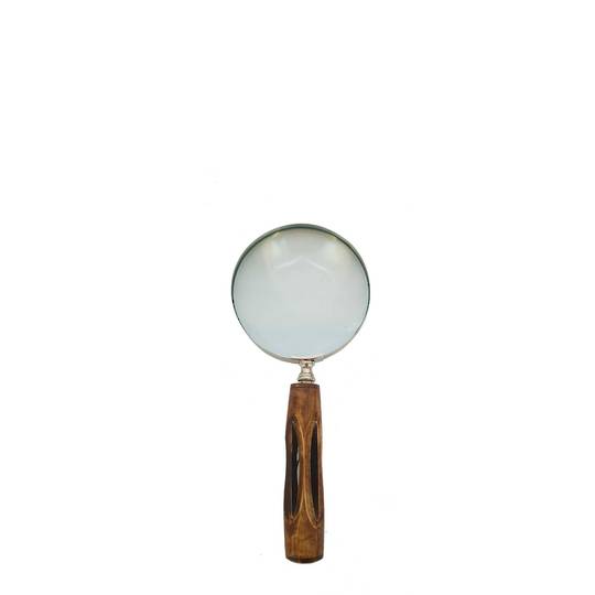 BRASS MAGNIFIER HORN VARIEGATED COL HANDLE