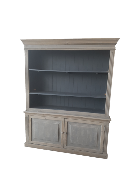 *DISTRESSED RECYCLED PINE FARMHOUSE CABINET GREY,DK BLUE