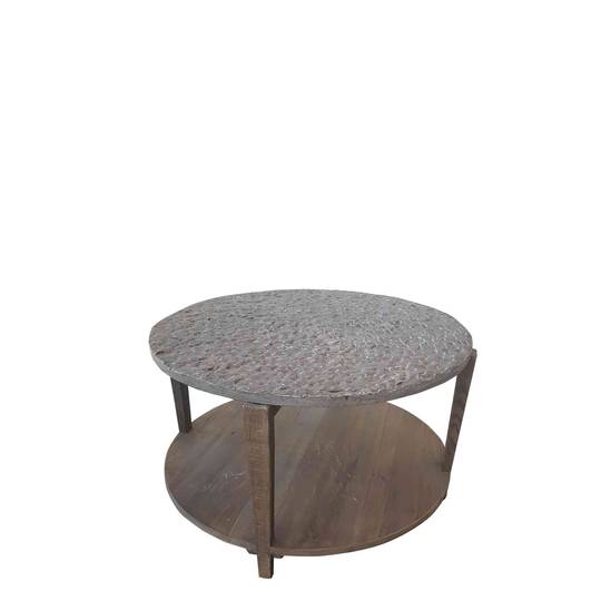 *COFFEE TABLE WITH HANDCRAFTED BLUESTONE TOP