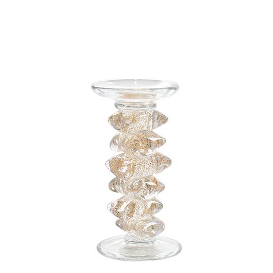 GOLDEN GLASS CANDLE STICK SMALL