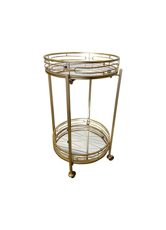 2 TIER ROUND DRINKS TROLLEY