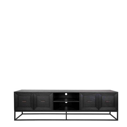 CHICAGO MEDIA UNIT 4 DRAWERS WITH METAL FRAME