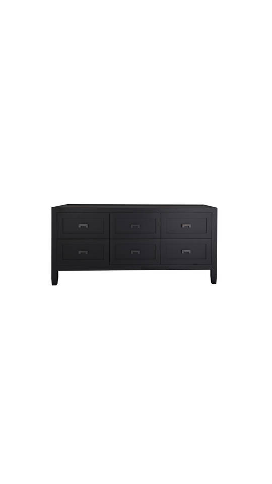 LEONARD ISLAND LIFE SIDEBOARD 6 DRW BLACK