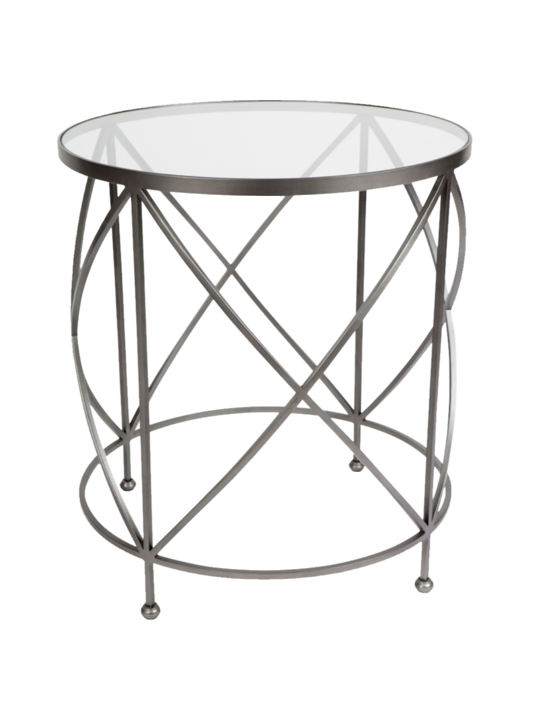 CHICAGO SIDE TABLE SILVER CROSS BASE LGE