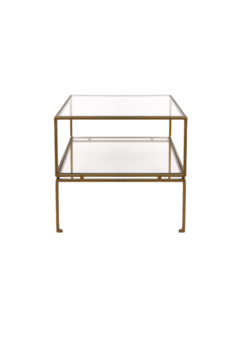 CHICAGO SQUARE GOLD SIDE TABLE
