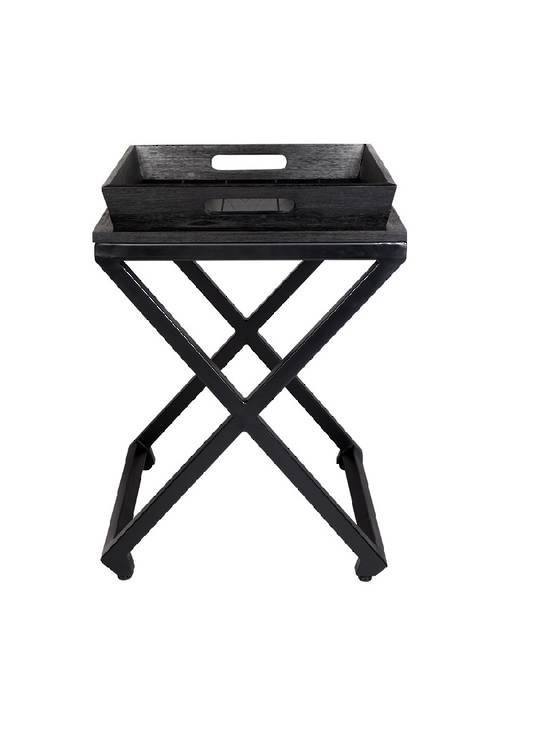 CHICAGO SIDE TABLE W/REMOVABLE TRAY BLACK