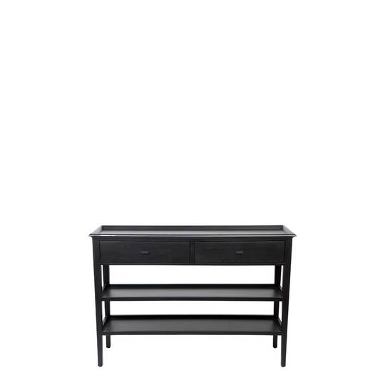 WELLESLEY 2 DRAWER CONSOLE TABLE BLACK