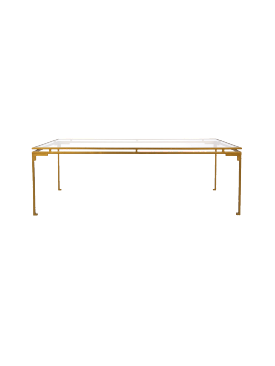 CHICAGO RECT GOLD COFFEE TABLE
