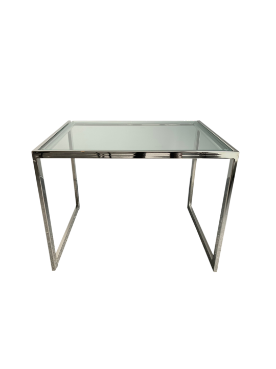 STEEL SIDE TABLE NKL FINISH