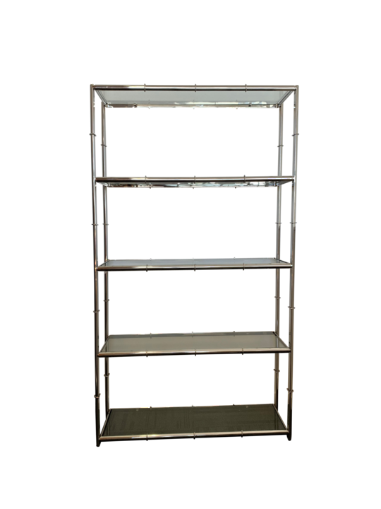 *STEEL HALF BAMBOO RACK WITH 8MM TOUGHEND GLASS