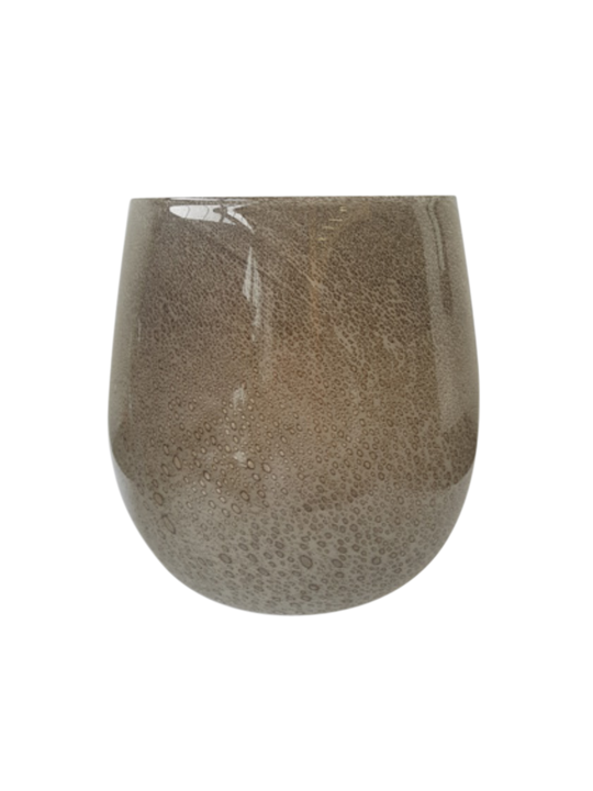 LAVA BUBBLE GLASS TAUPE MED 27CM - MIN 2