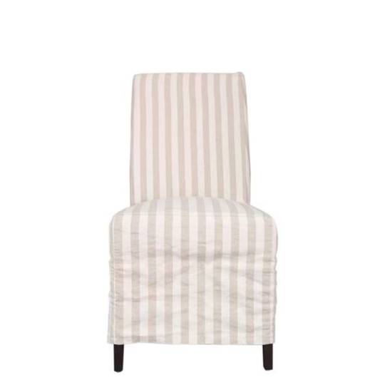 LINEN SLIP COVER CHAIR STRIPE