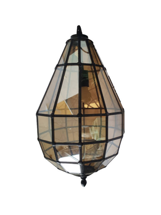 BRONZE/BROWN GLASS PENDANT LIGHT