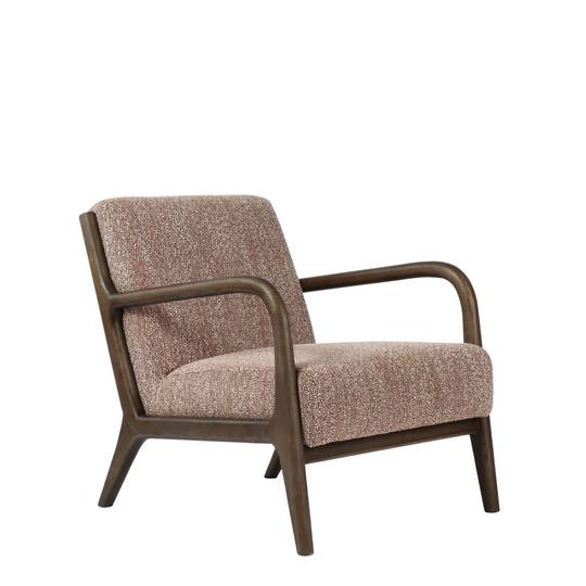 LUCA OCCASIONAL CHAIR FABRIC MULTI WITH DARK OAK FRAME