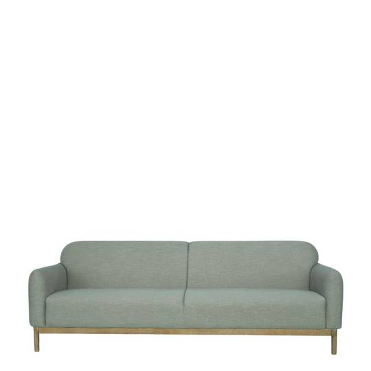 CARLO 3 SEATER SOFA FABRIC WITH WASHED OAK FRAME