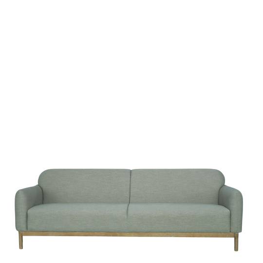 CARLO 3 SEATER SOFA FABRIC WITH WASHED OAK FRAME
