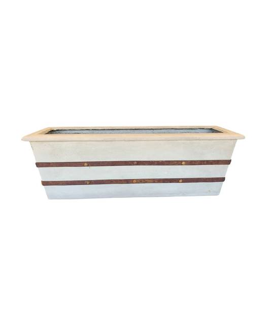 LA TERRE RECTANGULAR PLANTER LIMEWASH