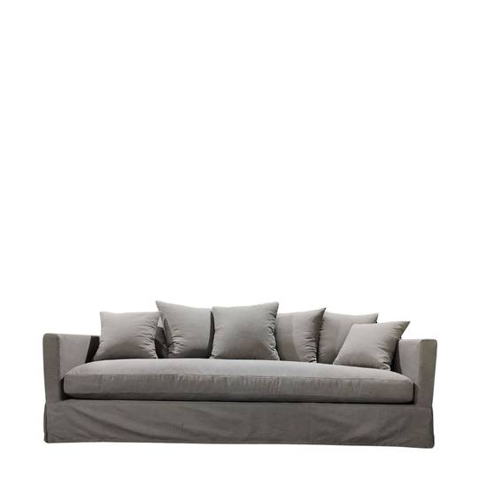 LUXE SOFA 3 SEATER GREY SLIP COVER