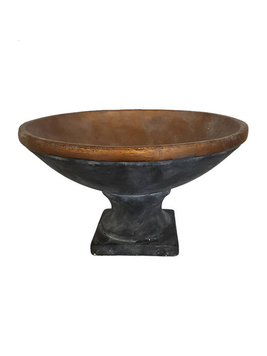 PATINA BRONZE FOOTED BOWL MEDIUM